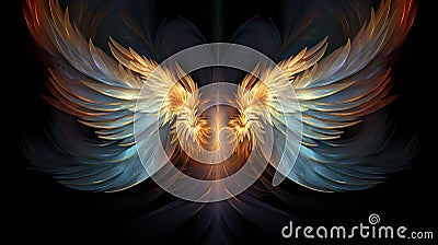 Celestial Angel Wings Stock Photo