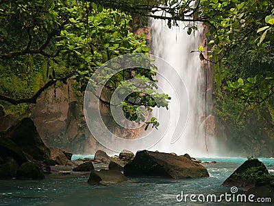 Celestial blue waterfall Stock Photo