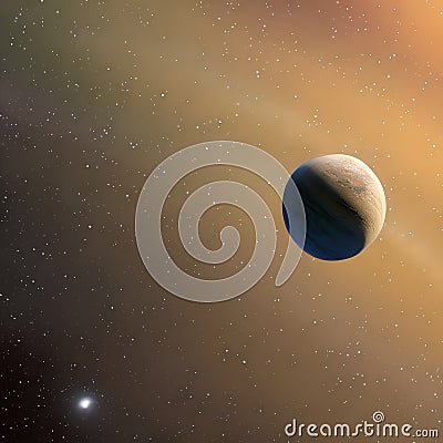 1323 Celestial Planetary System: A mesmerizing and celestial background featuring a planetary system with orbiting planets, cosm Stock Photo