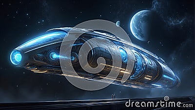 celestial serpent exploration: the cosmic symphony. ai generated Stock Photo