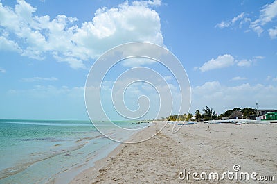 Celestun Beach, Yucatan, Mexico Stock Photo