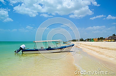 Celestun Beach, Yucatan, Mexico Editorial Stock Photo