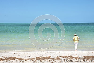 Celestun Beach, Yucatan, Mexico Stock Photo