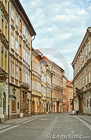 Celetna street Prague, czech republic. Stock Photo