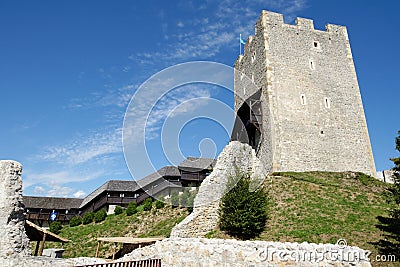 Celje medieval castle in Slovenia Stock Photo