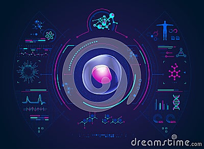 Cell Analysis Vector Illustration