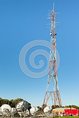 Cell Communication Tower Stock Photo