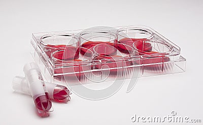 Cell culture lab supplies Stock Photo