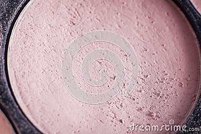 Cell with makeup shadows close-up, macro. Eye shadow dark and light shades Stock Photo