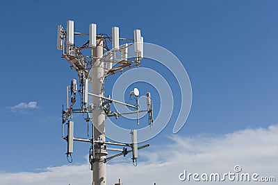 Cell Phone Antenna Tower Stock Photo