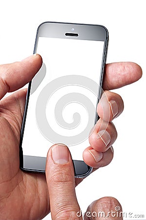Cell Phone Hand Finger Stock Photo