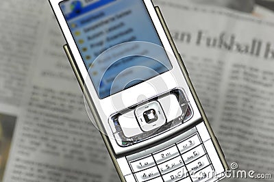 Cell phone internet browser Stock Photo