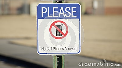 Cell Phones Not Allowed Please Stock Photo