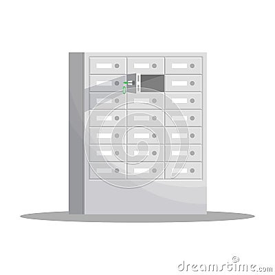 Cell storage shelves semi flat RGB color vector illustration Vector Illustration