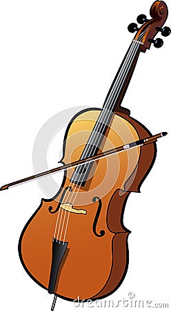 Cello Cartoon Illustration