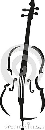 Cello caligraphy style Vector Illustration