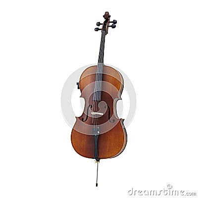 Cello, Cellos, Classic Music Instrument Isolated on White background, Musician Stock Photo