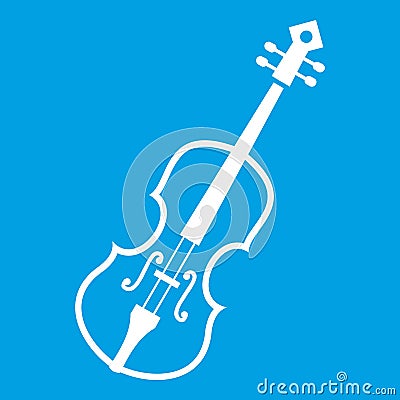 Cello icon white Vector Illustration