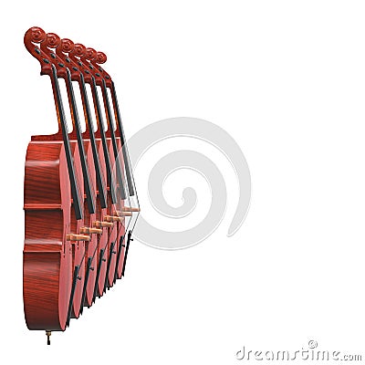 Cello musical instrument 3d illustration Cartoon Illustration