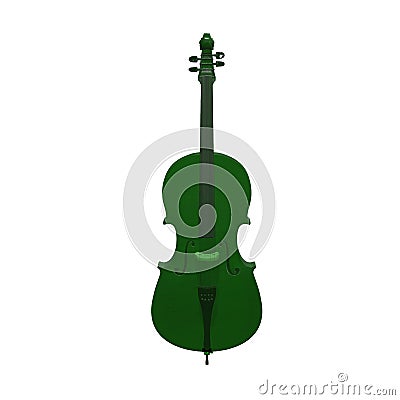 Cello musical instrument 3d illustration Cartoon Illustration