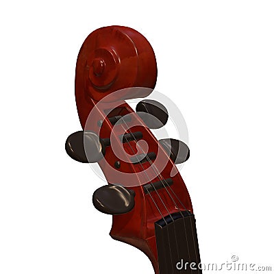 Cello musical instrument 3d illustration Cartoon Illustration