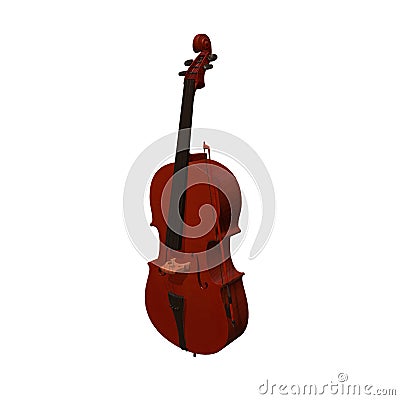 Cello musical instrument 3d illustration Cartoon Illustration