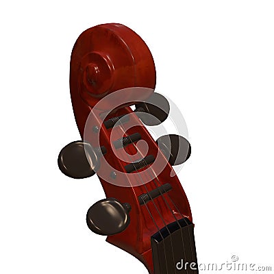 Cello musical instrument 3d illustration Cartoon Illustration