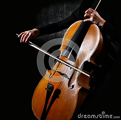 Cello musician Stock Photo