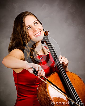 Cello player Stock Photo