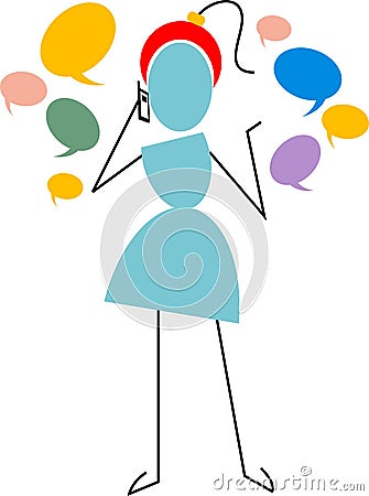 Cellphone speech Vector Illustration