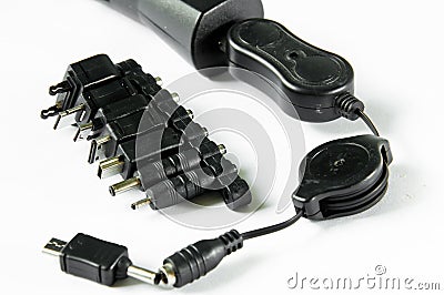Cellphone usb charging plugs Stock Photo