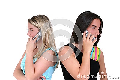 Cellphones and Teens Stock Photo