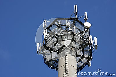 Cellular phone network mast Stock Photo
