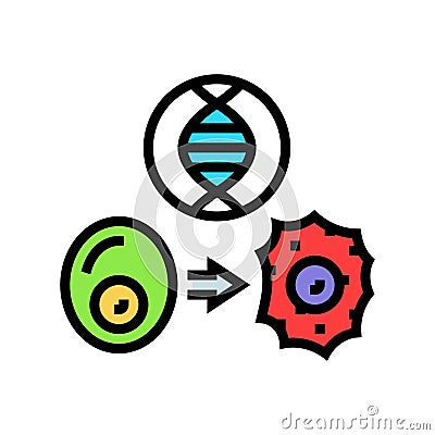 cellular reprogramming cryptogenetics color icon vector illustration Cartoon Illustration