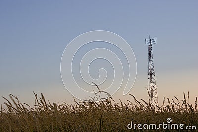 Cellular telecom tower Stock Photo