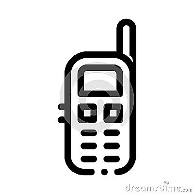 Cellular Telephone Symbol Icon Vector Outline Illustration Vector Illustration