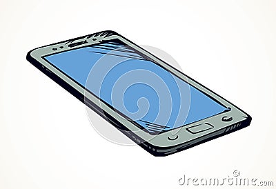 Cellular telephone. Vector drawing Vector Illustration