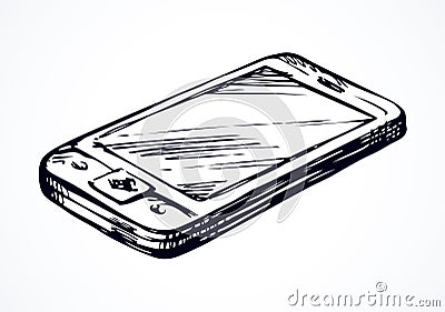 Cellular telephone. Vector drawing Vector Illustration