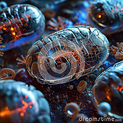 Cellular wonder : mitochondria, the dynamic organelles shaping energy production and vital cell functions within the Stock Photo