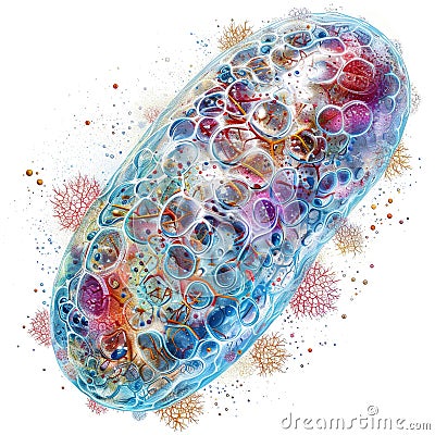 Cellular wonder : mitochondria, the dynamic organelles shaping energy production and vital cell functions within the Stock Photo