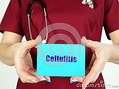 Cellulitis phrase on the page Stock Photo