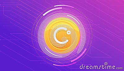 Celsius CEL banner. CEL coin cryptocurrency concept banner background Vector Illustration