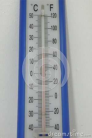 Celsius and Fahrenheit Temperature Stock Photo