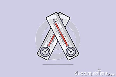 Celsius Meteorology Thermometer vector illustration. Cartoon Illustration