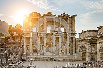 Celsus Library in Ephesus Editorial Stock Photo