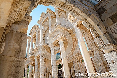 Celsus Library in Ephesus Stock Photo