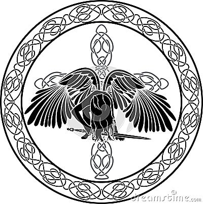 Celtic angel Vector Illustration