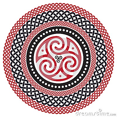 Celtic braided pattern, mandala Vector Illustration