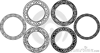 Celtic circle set Vector Illustration