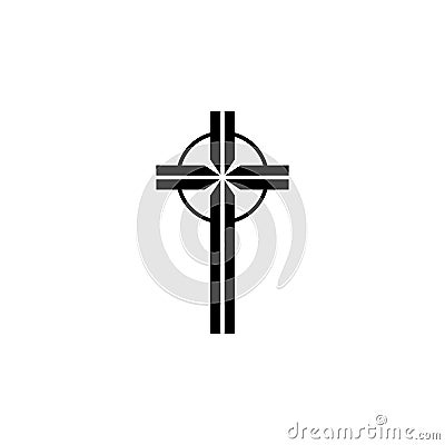 Celtic cross icon. Element of tattoo icon for mobile concept and web apps. Glyph style Celtic cross icon can be used for web and m Stock Photo